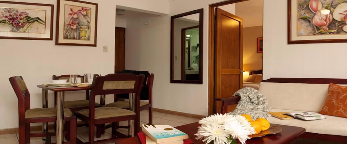 Dining area at the family apartment